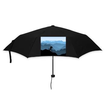 Mountain bikers in the mountains - Umbrella (small) - black - Front