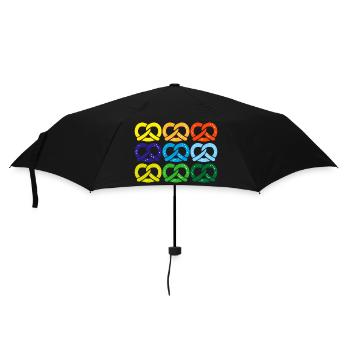 brezel salzbrezel - Regenschirm (klein) - Schwarz - Vorne