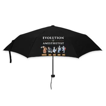 Evolution of anesthetist - Umbrella (small) - black - Front