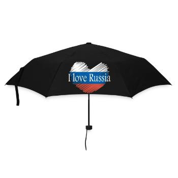I love Russia - Umbrella (small) - black - Front