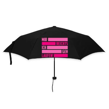 Mir Reichts ich geh Laufen Rosa - Regenschirm (klein) - Schwarz - Vorne