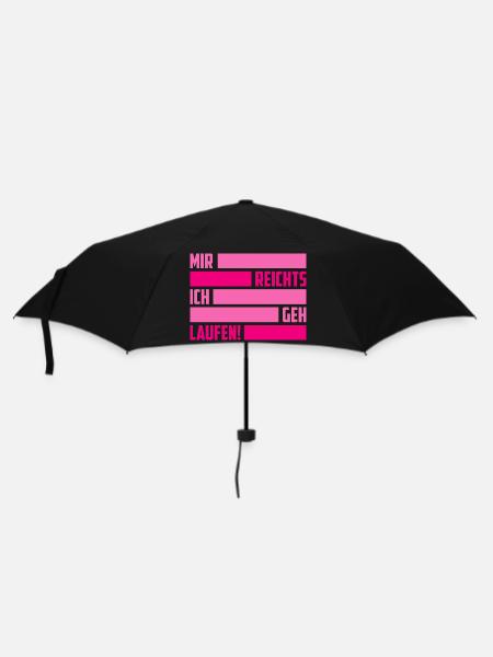 Mir Reichts ich geh Laufen Rosa - Regenschirm (klein) - Schwarz