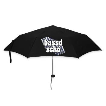 Bavarian saying bassd scho - Umbrella (small) - black - Front