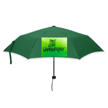 MUT, LIEBE, WAHRHEIT - Regenschirm (klein) - Flaschengrün - Vorne