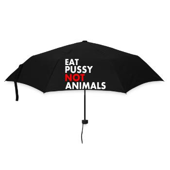 Eat pussy not animals - Umbrella (small) - black - Front