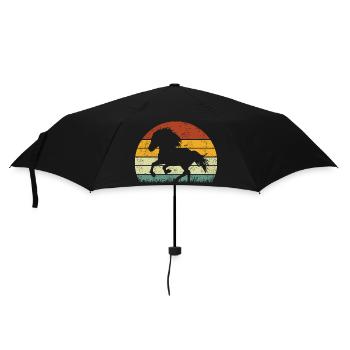 Cheval islandais Tölt Icelandic Vintage Retro - Parapluie standard - noir - Devant