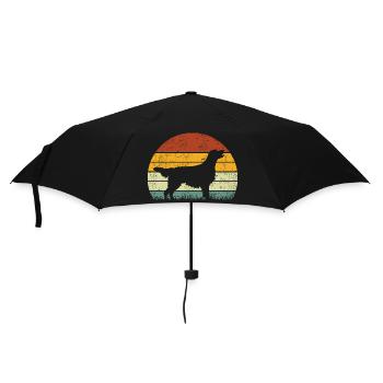 Flat Coated Retriever Vintage Retro - Umbrella (small) - black - Front