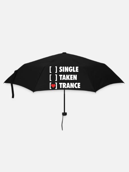 Single Taken Trance - Funny Shirt - Umbrella (small) - black