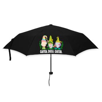 Garten, Digga. Garten. Gärtner Shirt - Regenschirm (klein) - Schwarz - Vorne