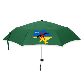 Soutenez l’Ukraine, l’Ukraine - arrêtez la guerre - Parapluie standard - vert bouteille - Devant