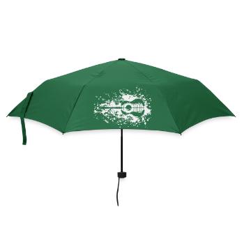Gitarre Wald Gitarrist Musiker Geschenk - Regenschirm (klein) - Flaschengrün - Vorne