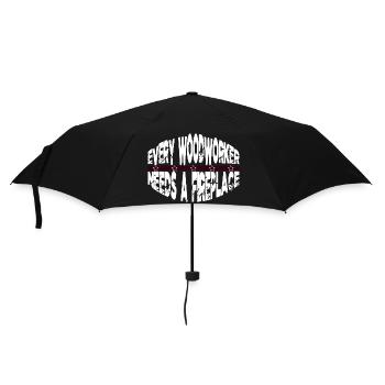carpenter joke birthday present - Regenschirm (klein) - Schwarz - Vorne