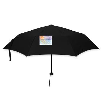 Sonnenuntergang - Regenschirm (klein) - Schwarz - Vorne