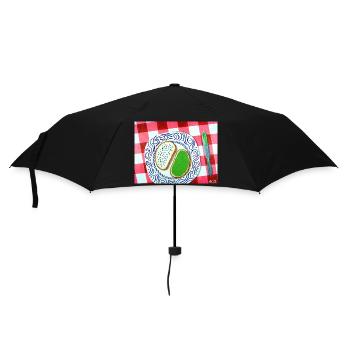 Unser tägliches Brot gibst du uns heute - Regenschirm (klein) - Schwarz - Vorne