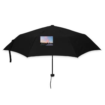 Sonnenuntergang am Strand - Regenschirm (klein) - Schwarz - Vorne