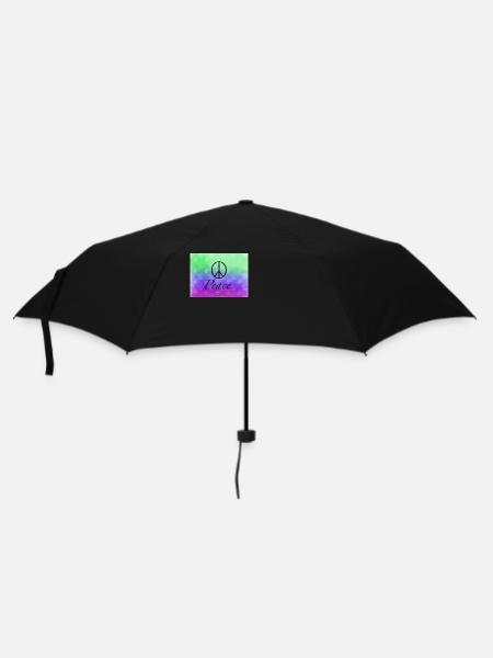 Peace - Regenschirm (klein) - Schwarz