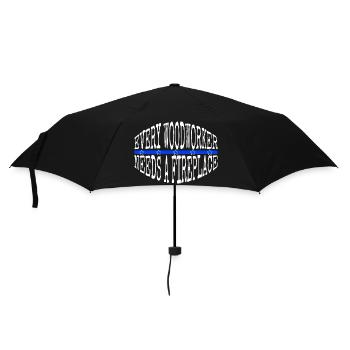 charpentier plombier bûcheron geek drôle - Parapluie standard - noir - Devant