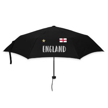 England Fußball Trikot Englische Flagge - Regenschirm (klein) - Schwarz - Vorne