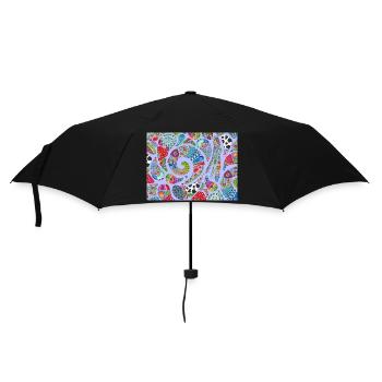 kunterbunt 2 - Regenschirm (klein) - Schwarz - Vorne