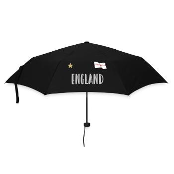 England Fußball Trikot Englische Flagge - Regenschirm (klein) - Schwarz - Vorne