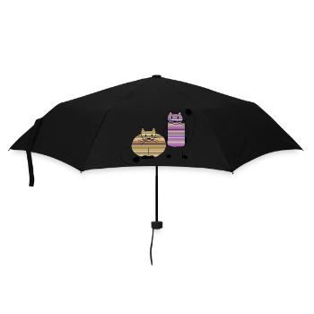 Cats - Umbrella (small) - black - Front