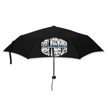 badge cadeau d’anniversaire permet de jouer aux t-shirts de charpentier - Parapluie standard - noir - Devant