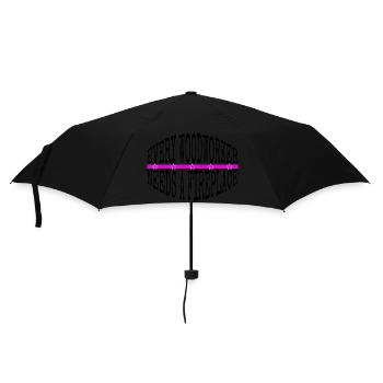 chainsaw grab chop wood woodworking tree feller - Umbrella (small) - black - Front