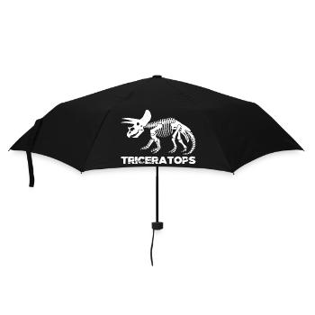 Squelette de tricératops blanc - Parapluie standard - noir - Devant