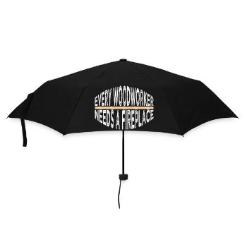 fier charpentier crâne tshirts bday couper du bois - Parapluie standard - noir - Devant