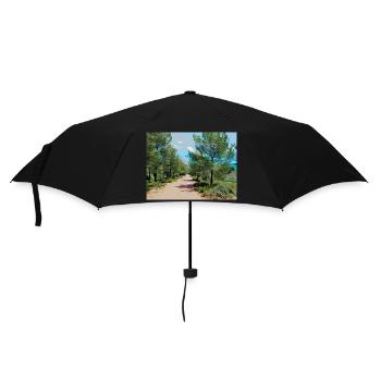 Zeichnung der Provence - Wanderweg - Regenschirm (klein) - Schwarz - Vorne