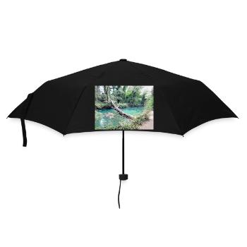 Zeichnung der Provence - Rivière de la Bresque - Regenschirm (klein) - Schwarz - Vorne