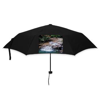 Zeichnung der Provence - Kleiner Flusswasserfall - Regenschirm (klein) - Schwarz - Vorne
