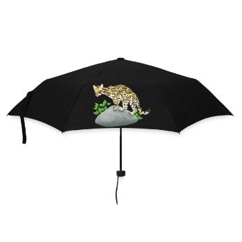 small ocelot - Umbrella (small) - black - Front