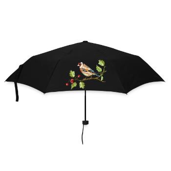 Bunter Vogel - Regenschirm (klein) - Schwarz - Vorne