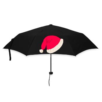 Chapeau de Noël sans texte - Parapluie standard - noir - Devant