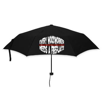 Carpenter Plumber Lumber Job - Umbrella (small) - black - Front