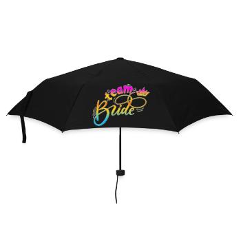Braut Braut Hochzeit Junggesellenabschied Brautjungfernabschied - Regenschirm (klein) - Schwarz - Vorne