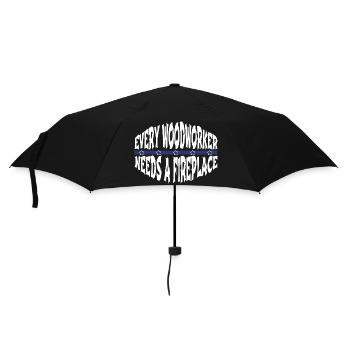 badge plombier forestier a charpentiers prière t-shirts - Parapluie standard - noir - Devant