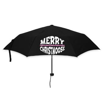 comic fun sayings christmas tree bird - Regenschirm (klein) - Schwarz - Vorne