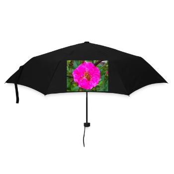 Rose gauloise aussi rose de Provins vinaigre rose - Parapluie standard - noir - Devant