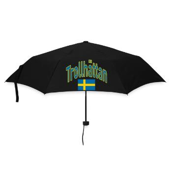 Trollhättan schweden flagge - Regenschirm (klein) - Schwarz - Vorne