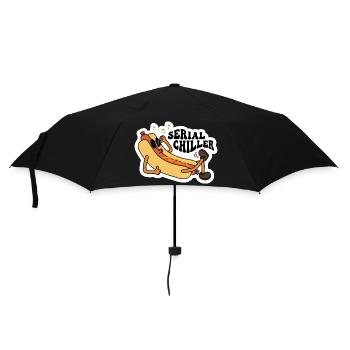 Conception de hot-dog sarcastique de refroidisseur en série - Parapluie standard - noir - Devant