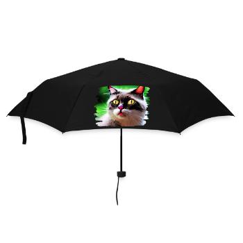 Cracy cat 4 - Regenschirm (klein) - Schwarz - Vorne