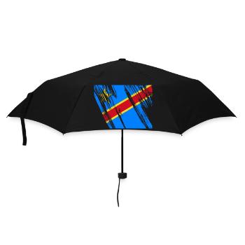 Kongo Flagge - Regenschirm (klein) - Schwarz - Vorne