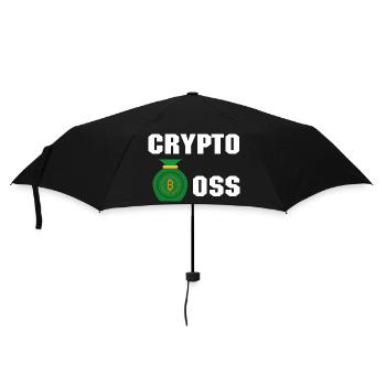 Bitcoin Trading Crypto Aktien - Regenschirm (klein) - Schwarz - Vorne