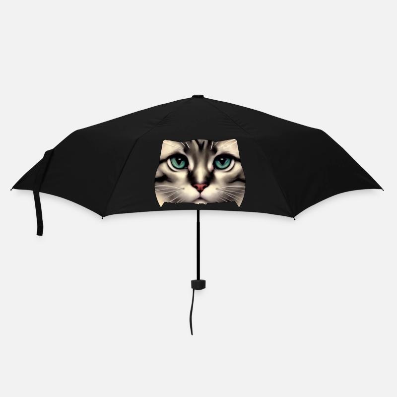 Cat face - Umbrella (small) - black