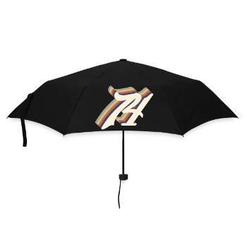Vintage 74th anniversary - Umbrella (small) - black - Front