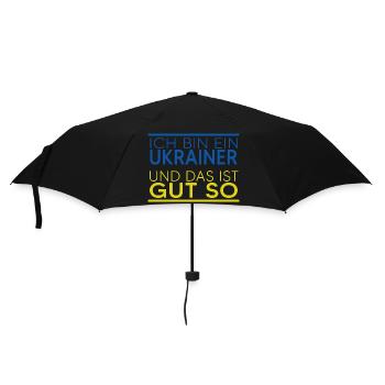 UKRAINE "Ukrainer" slava ukraini - Regenschirm (klein) - Schwarz - Vorne