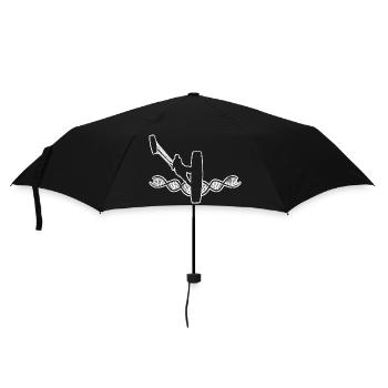 Kitesurfer Kitesurfing Windsurfing Windsurfer - Regenschirm (klein) - Schwarz - Vorne