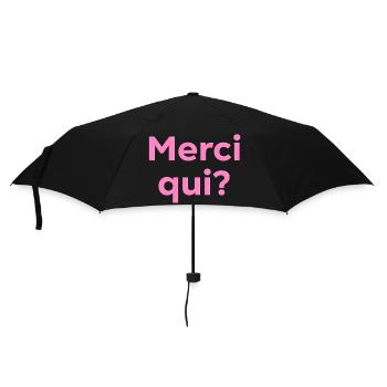 Merci qui - Parapluie standard - noir - Devant